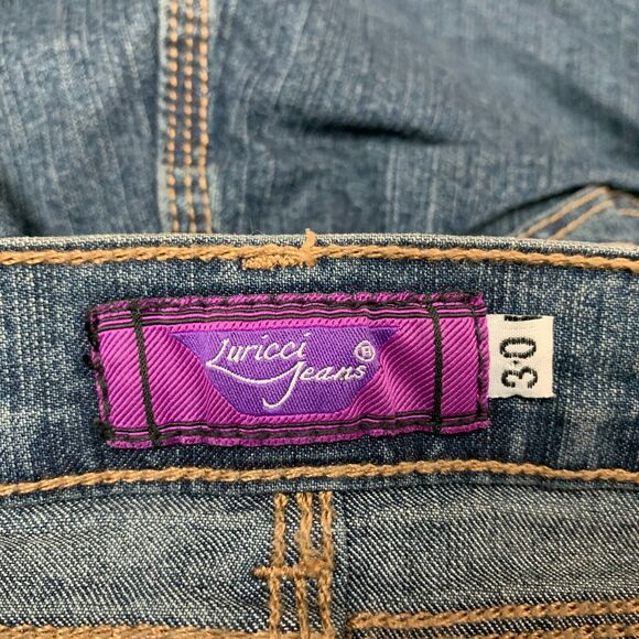 Luricci Firm International Womens Denim Jean Skirt Size 30 Blue Butt Lifter NWOT - Picture 3 of 5